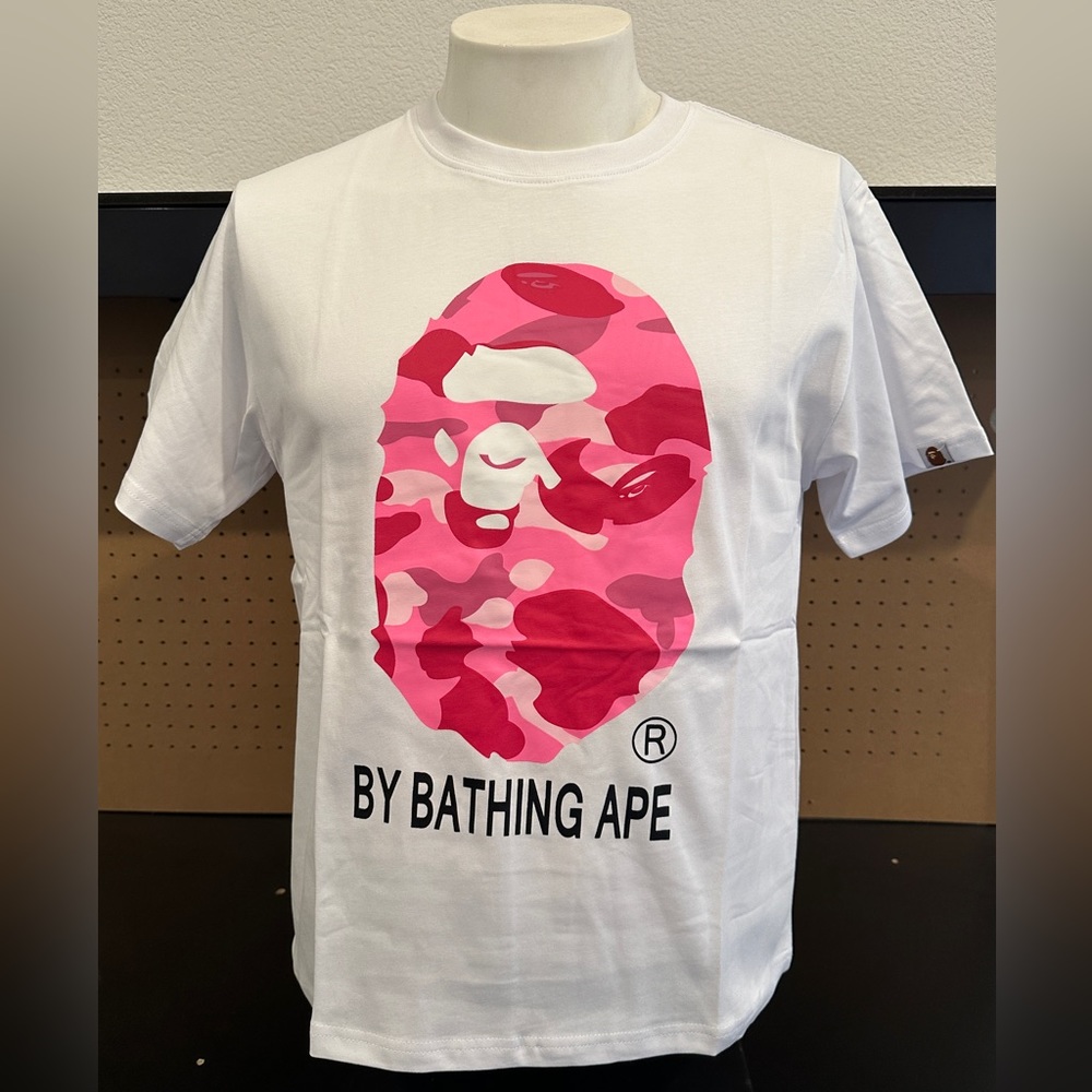 BAPE ABC Camo By Bathing Ape Tee 'White/Pink'